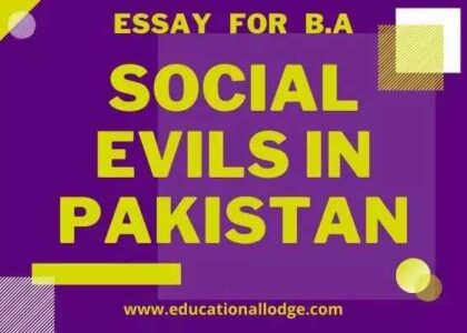 Social Evils in Pakistan Essay
