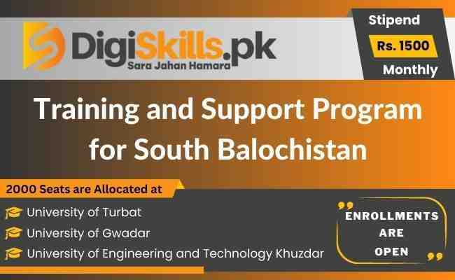 Digiskills Free Training and Support Program for Balochistan Youth