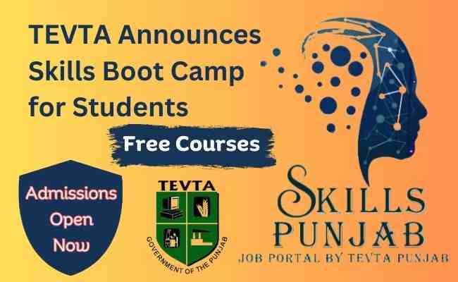 TEVTA Skills Bootcamp Admissions Open in Punjab